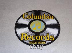 Vintage Columbia Records Grafonola Sold Here! Porcelain Metal Elvis Record Sign