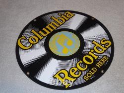 Vintage Columbia Records Grafonola Sold Here! Porcelain Metal Elvis Record Sign