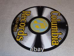 Vintage Columbia Records Grafonola Sold Here! Porcelain Metal Elvis Record Sign