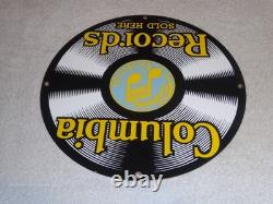 Vintage Columbia Records Grafonola Sold Here! Porcelain Metal Elvis Record Sign