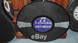 Vintage Columbia Records Porcelain Display Sign 24