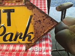 Vintage Conneaut Lake Park Metal Sign 9 x 35