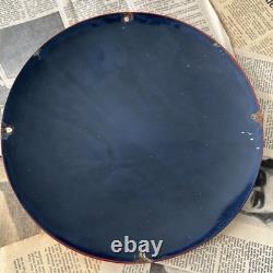 Vintage Conoco N-tane Gas Spider Man 12 Inch Convex Porcelain Enamel Sign