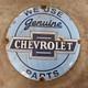 Vintage Convex Chevrolet Part Old Us Gasoline Oil Gas Pump Enamel Porcelain Sign