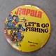 Vintage Convex Rapala 1969 Fish Us Gasoline Oil Gas Pump Enamel Porcelain Sign