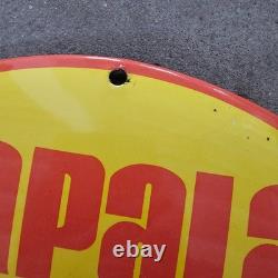 Vintage Convex Rapala 1969 Fish Us Gasoline Oil Gas Pump Enamel Porcelain Sign