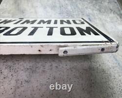 Vintage County Park No Swimming Rock Bottom Wooden Sign Man Cave Fast Ship
