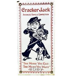 Vintage Cracker Jack Porcelain Sign Carmel Corn Gas Station Oil Movie Theater