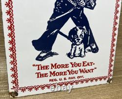 Vintage Cracker Jack Porcelain Sign Carmel Corn Gas Station Oil Movie Theater