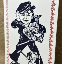 Vintage Cracker Jack Porcelain Sign Carmel Corn Gas Station Oil Movie Theater