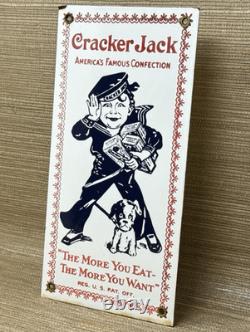 Vintage Cracker Jack Porcelain Sign Carmel Corn Gas Station Oil Movie Theater