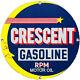Vintage Crescent Gasoline Porcelain Sign Gas Station Pump Plate Rpm Motor Oil