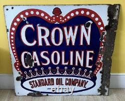 Vintage Crown Gasoline-Standard Oil Co. Sign-26x26