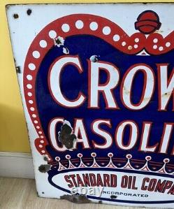 Vintage Crown Gasoline-Standard Oil Co. Sign-26x26