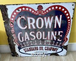 Vintage Crown Gasoline-Standard Oil Co. Sign-26x26