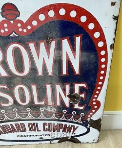 Vintage Crown Gasoline-Standard Oil Co. Sign-26x26