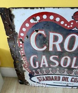 Vintage Crown Gasoline-Standard Oil Co. Sign-26x26