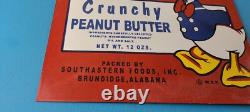 Vintage Crunchy Peanut Butter Sign Donald Duck Porcelain Gas Service Pump Sign