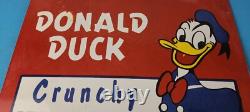 Vintage Crunchy Peanut Butter Sign Donald Duck Porcelain Gas Service Pump Sign