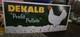 Vintage Dekalb Profit Pullets Porcelain Farm Sign Chicken Eggs Advertising
