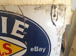 Vintage DIXIE OILS gasoline PORCELAIN Gas Oil Station sign Rare UNIqUE original