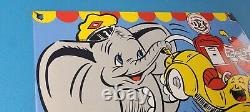 Vintage DX Diamond Dumbo Sign Gasoline Motor Oil Pump Porcelain Sign