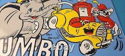 Vintage DX Diamond Dumbo Sign Gasoline Motor Oil Pump Porcelain Sign
