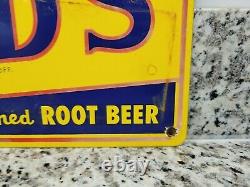 Vintage Dads Rootbeer Porcelain Soda Sign Metal Pop Beverage Advertising Signage
