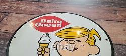 Vintage Dairy Queen Dennis The Menace Porcelain Ice Cream Gas Service Pump Sign