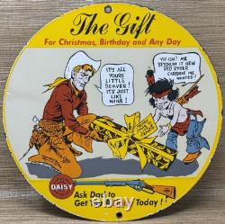 Vintage Daisy Bb Gun Porcelain Sign Dealership Air Rifle Gas Motor Oil Pistol