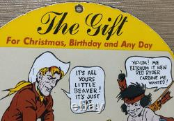 Vintage Daisy Bb Gun Porcelain Sign Dealership Air Rifle Gas Motor Oil Pistol