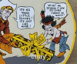 Vintage Daisy Bb Gun Porcelain Sign Dealership Air Rifle Gas Motor Oil Pistol