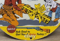 Vintage Daisy Bb Gun Porcelain Sign Dealership Air Rifle Gas Motor Oil Pistol