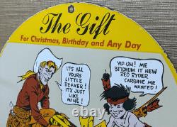 Vintage Daisy Bb Gun Porcelain Sign Dealership Air Rifle Gas Motor Oil Pistol