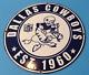 Vintage Dallas Cowboys Porcelain Nfl Stadium Field Football Sports Gas Pump Sign