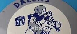 Vintage Dallas Cowboys Porcelain Sign Football NFL Gas Pump Service Sign