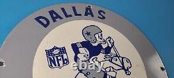 Vintage Dallas Cowboys Porcelain Sign Football NFL Gas Pump Service Sign
