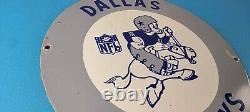 Vintage Dallas Cowboys Porcelain Sign Football NFL Gas Pump Service Sign