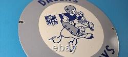 Vintage Dallas Cowboys Porcelain Sign Football NFL Gas Pump Service Sign