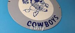 Vintage Dallas Cowboys Porcelain Sign Football NFL Gas Pump Service Sign