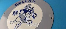 Vintage Dallas Cowboys Porcelain Sign Football NFL Gas Pump Service Sign