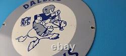 Vintage Dallas Cowboys Porcelain Sign Football NFL Gas Pump Service Sign