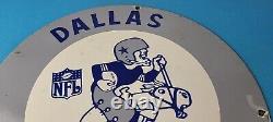 Vintage Dallas Cowboys Porcelain Sign Football NFL Gas Pump Service Sign