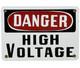 Vintage Danger High Voltage Porcelain Sign Electrical Gas Station Rail Road