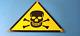 Vintage Danger Sign Skull Crossbones Warning Caution Gas Pump Service Sign