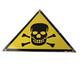Vintage Danger Sign Skull Crossbones Warning Caution Gas Pump Service Sign
