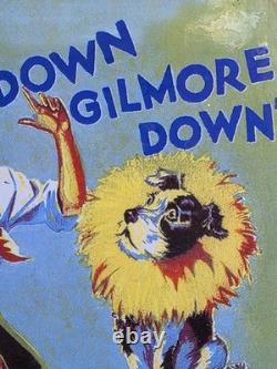 Vintage Dated 1946 Gilmore Gasoline Motor Oil Porcelain Enamel Gas Sign 12 X 8