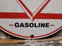 Vintage Deep Rock Hd Porcelain Sign Automobile Gasoline Station Service Pump 12