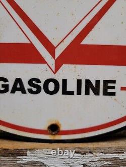 Vintage Deep Rock Hd Porcelain Sign Automobile Gasoline Station Service Pump 12