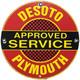 Vintage Desoto Plymouth Porcelain Dealership Sign Gas Station Sales Service Oil